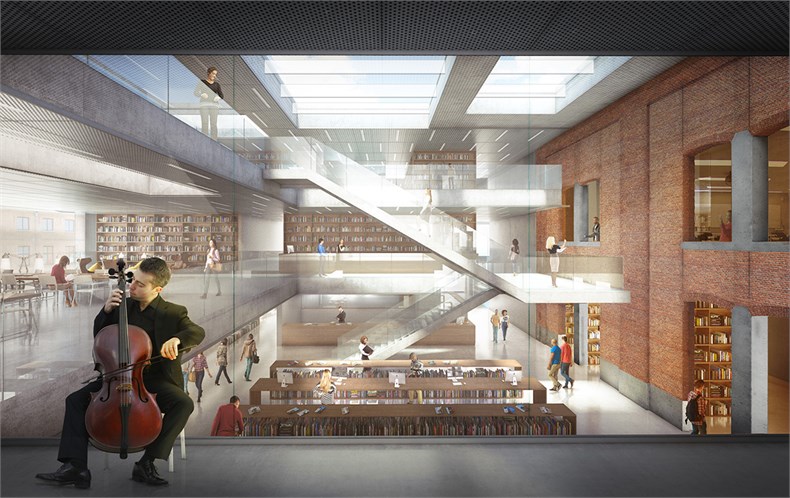 卡恩建筑赢得阿尔斯特表演艺术图书馆及学院项-04